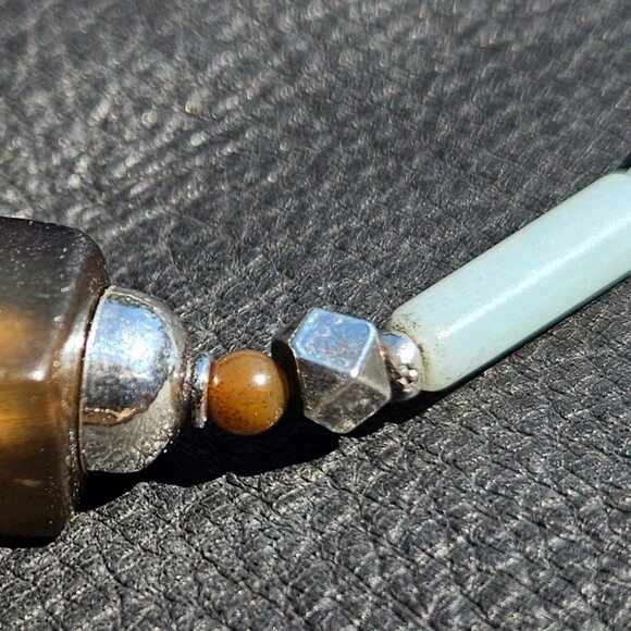 Smokey Quartz and Amazonite Necklace - Picture 2 of 6